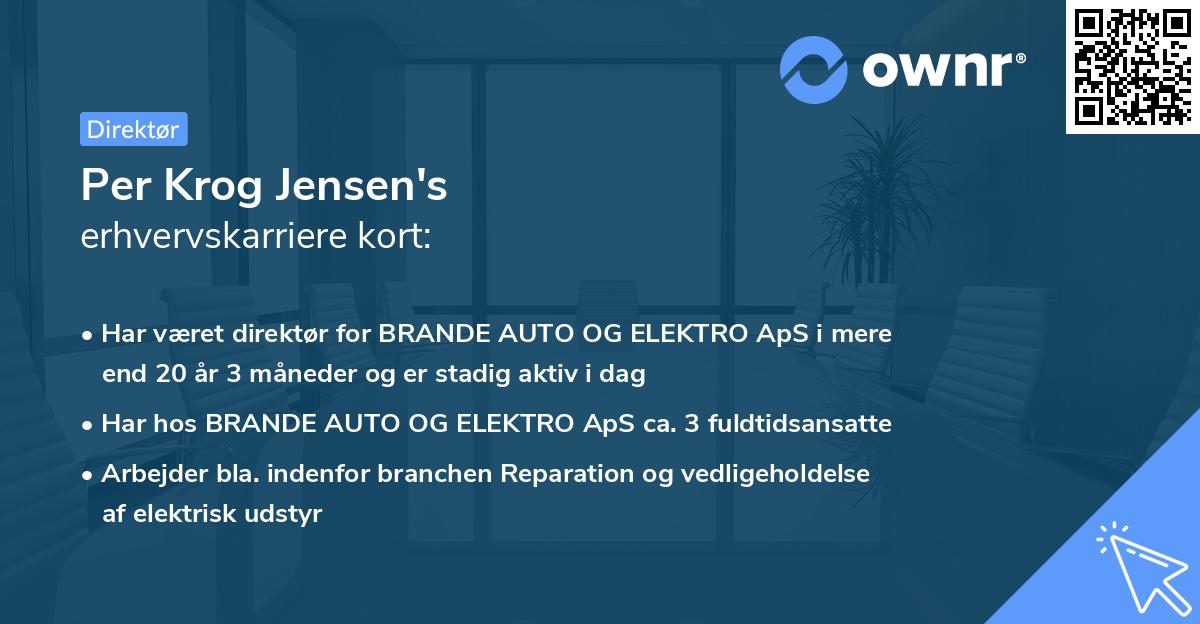 Per Krog Jensen's erhvervskarriere kort