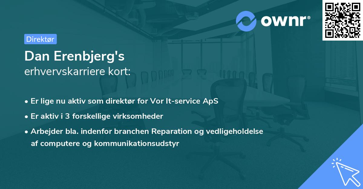 Dan Erenbjerg's erhvervskarriere kort