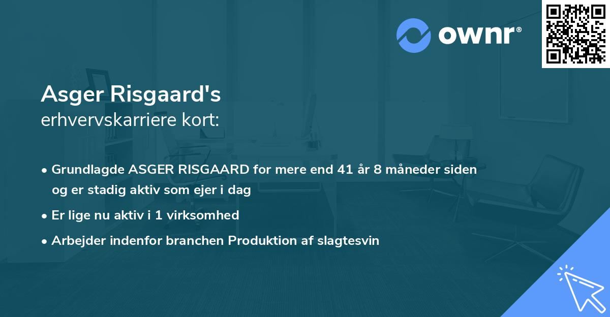 Asger Risgaard's erhvervskarriere kort