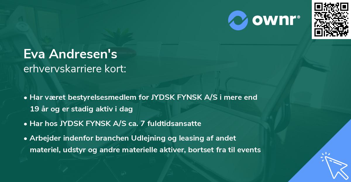 Eva Andresen's erhvervskarriere kort