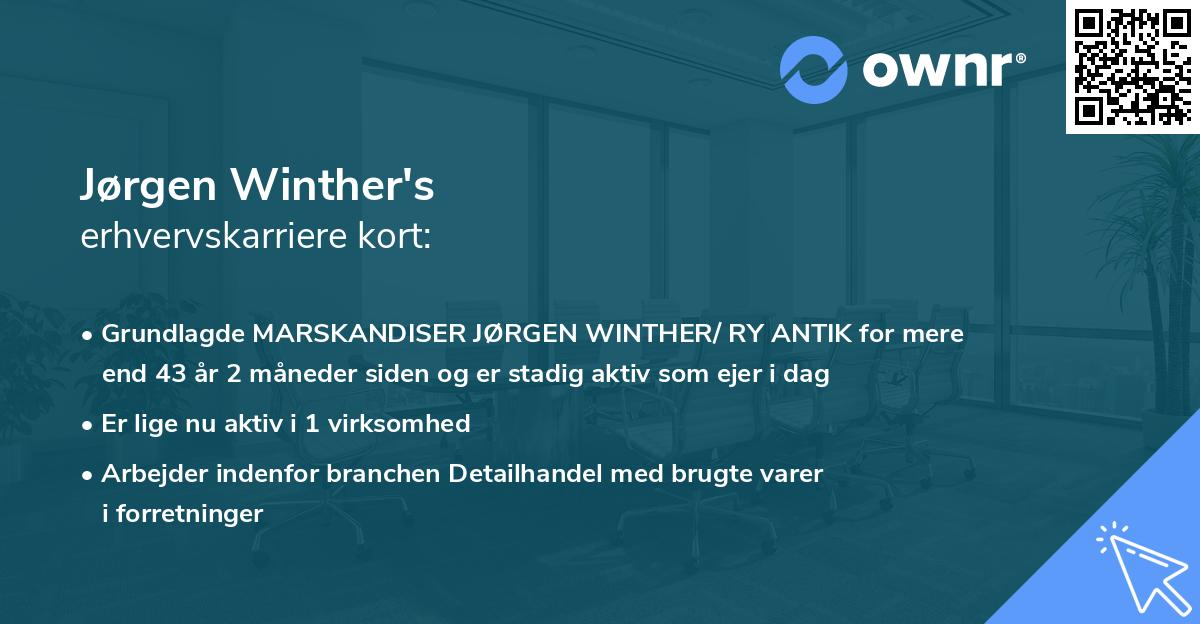 Jørgen Winther's erhvervskarriere kort