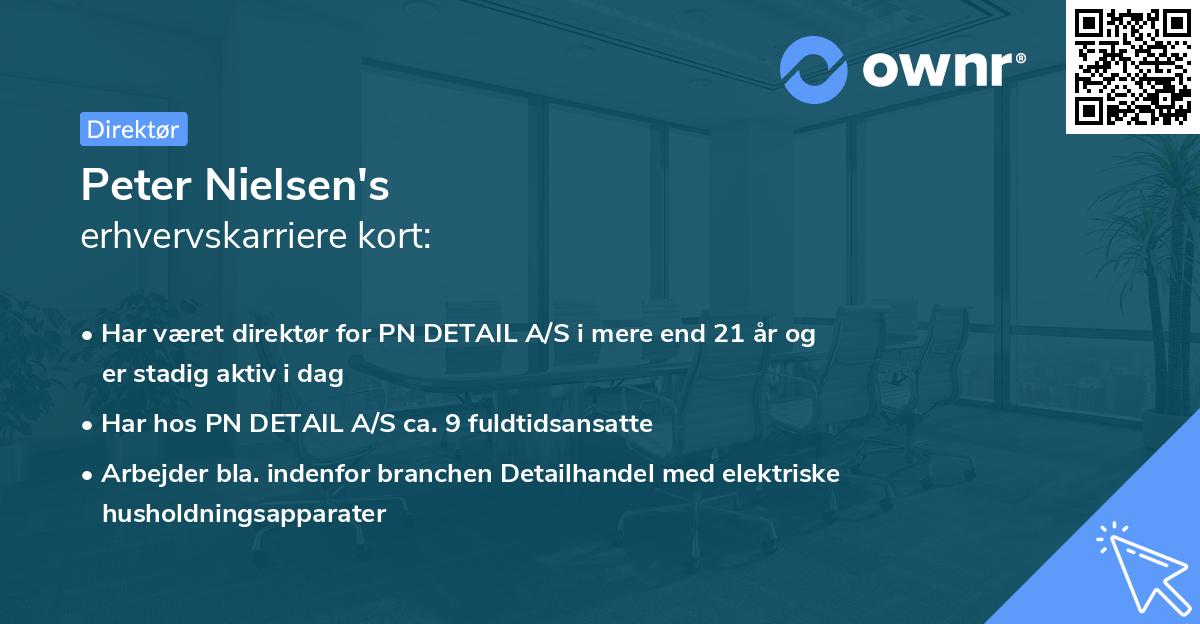 Peter Nielsen's erhvervskarriere kort