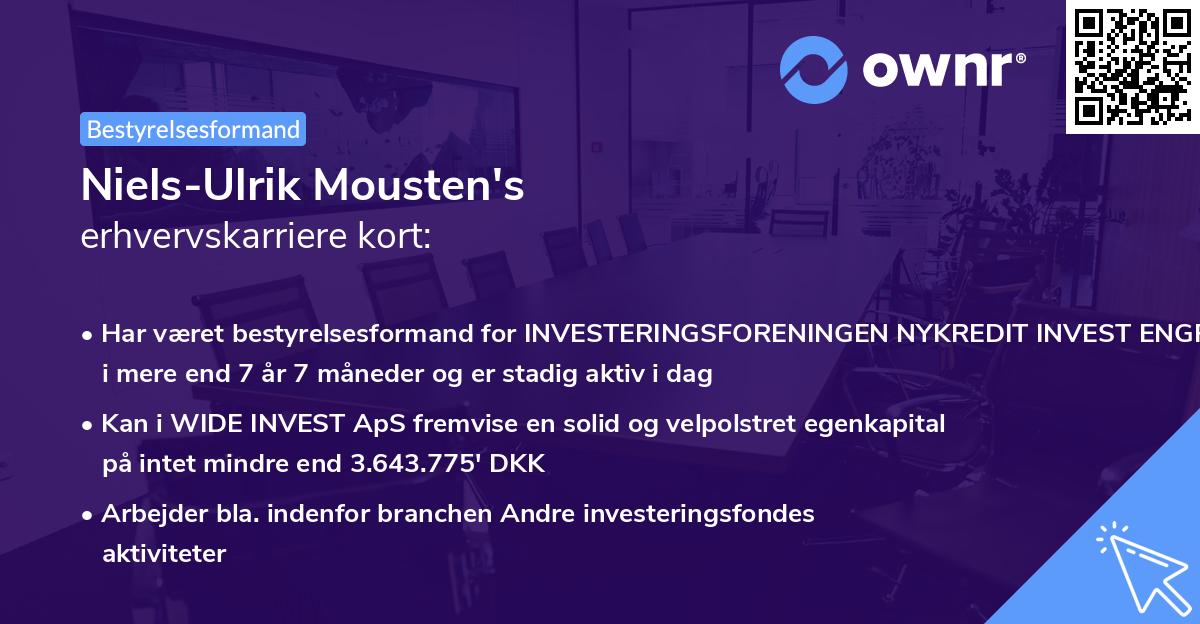 Niels-Ulrik Mousten's erhvervskarriere kort