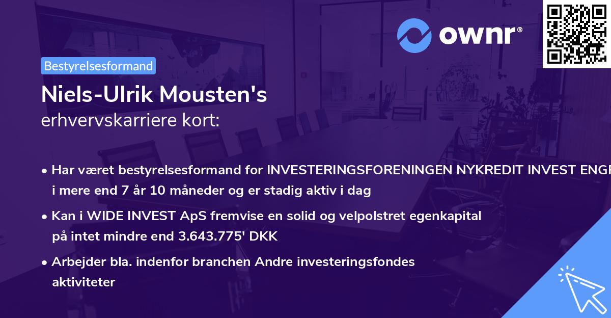 Niels-Ulrik Mousten's erhvervskarriere kort