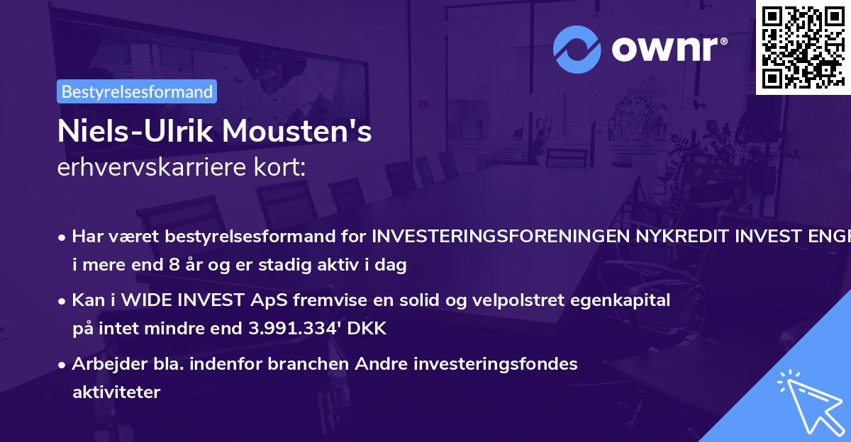 Niels-Ulrik Mousten's erhvervskarriere kort