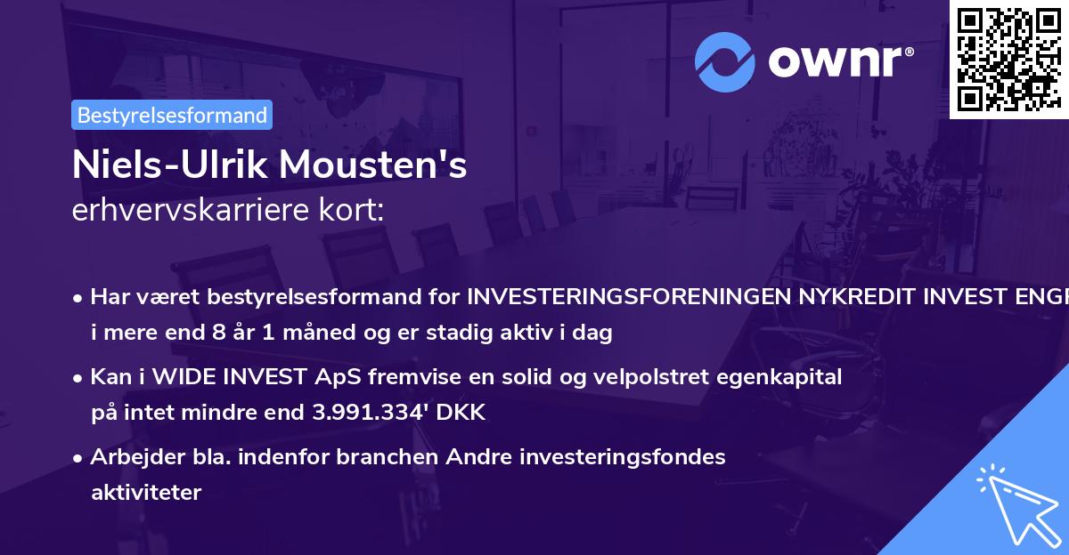 Niels-Ulrik Mousten's erhvervskarriere kort