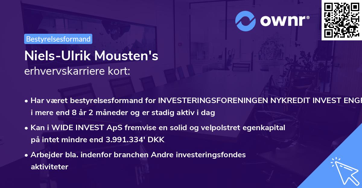 Niels-Ulrik Mousten's erhvervskarriere kort