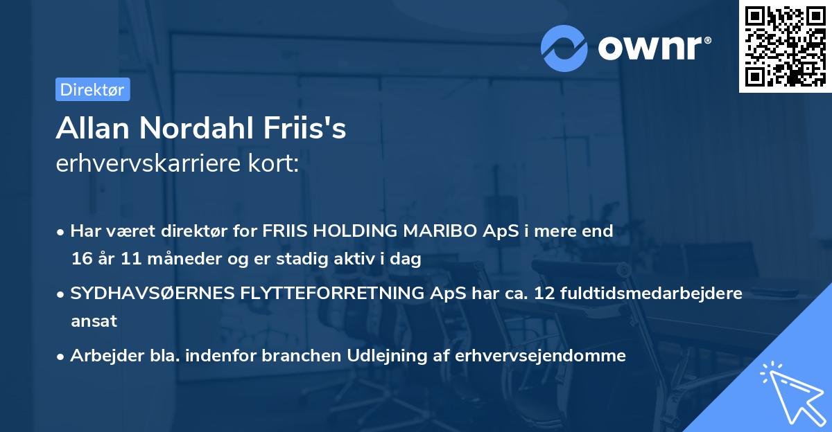 Allan Nordahl Friis's erhvervskarriere kort