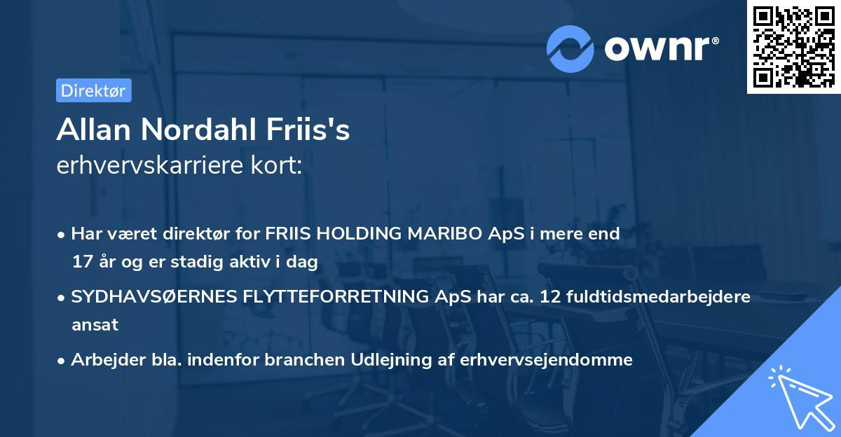 Allan Nordahl Friis's erhvervskarriere kort
