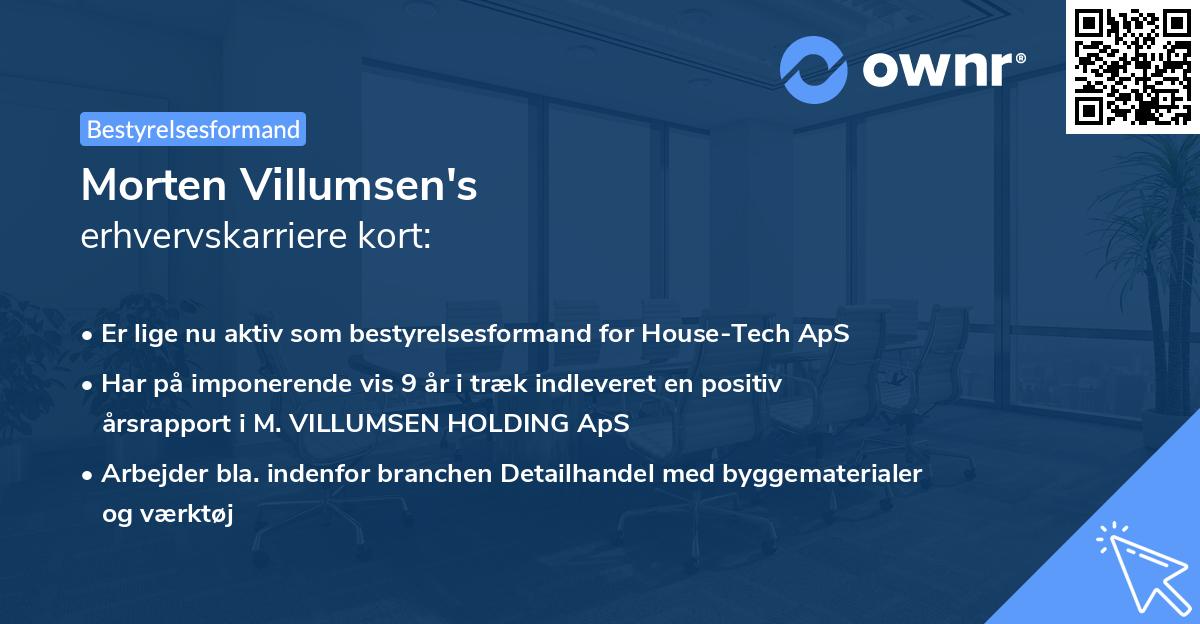 Morten Villumsen's erhvervskarriere kort