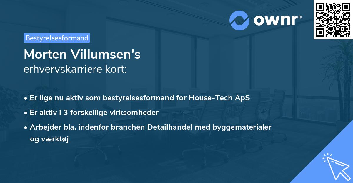 Morten Villumsen's erhvervskarriere kort