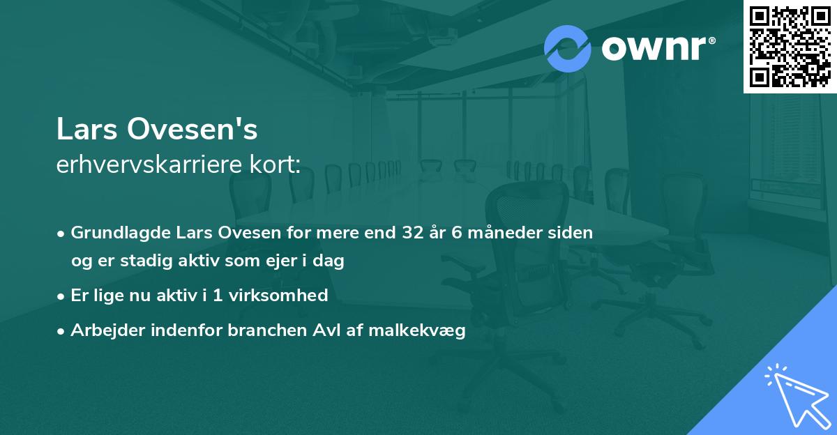 Lars Ovesen's erhvervskarriere kort