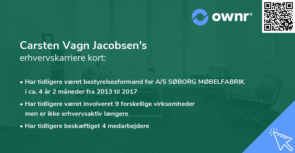 Carsten Vagn Jacobsen's erhvervskarriere kort
