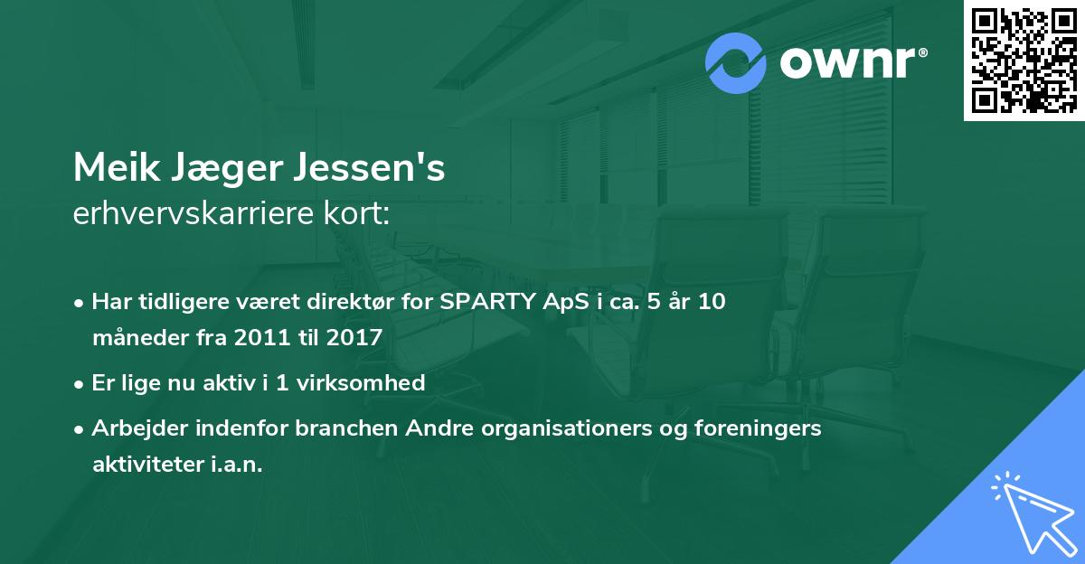 Meik Jæger Jessen's erhvervskarriere kort