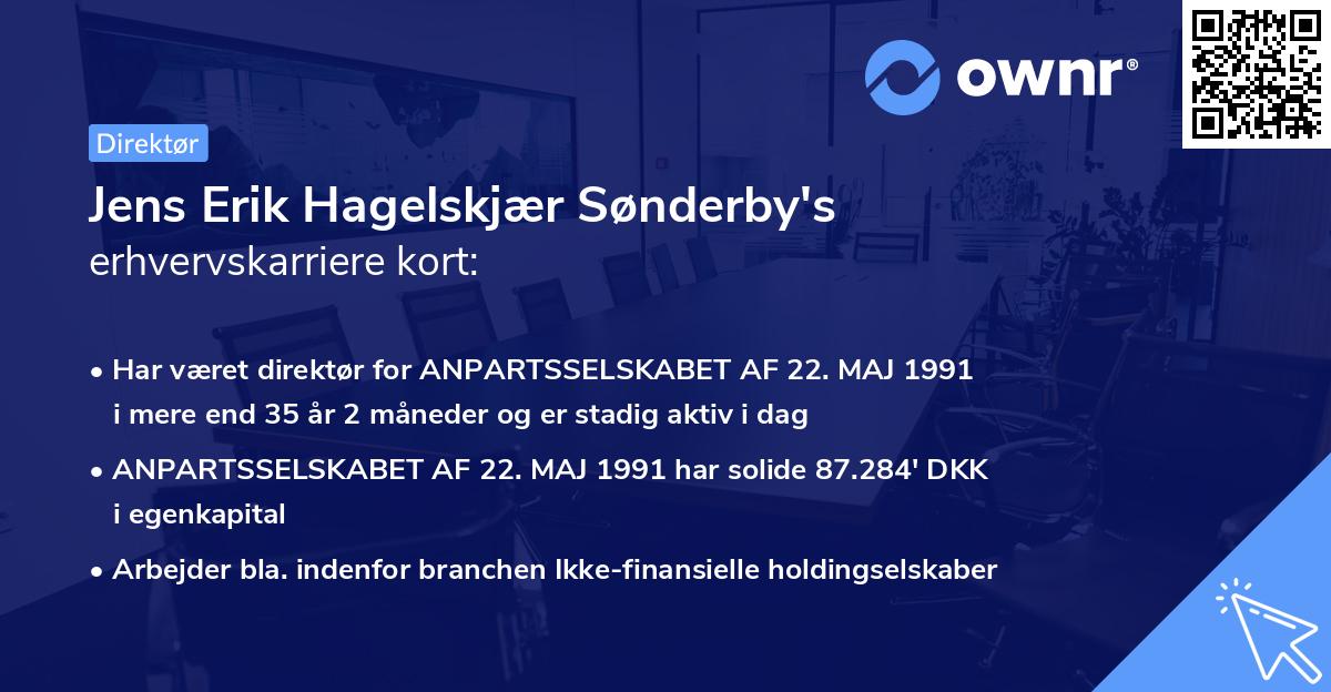 Jens Erik Hagelskjær Sønderby's erhvervskarriere kort