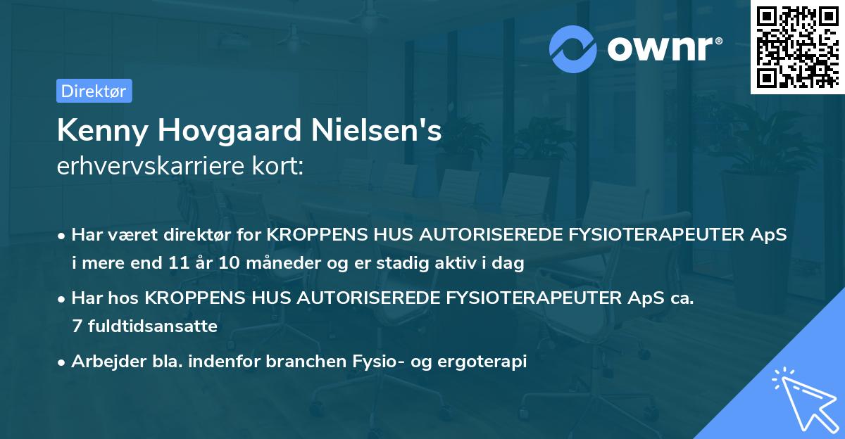 Kenny Hovgaard Nielsen's erhvervskarriere kort