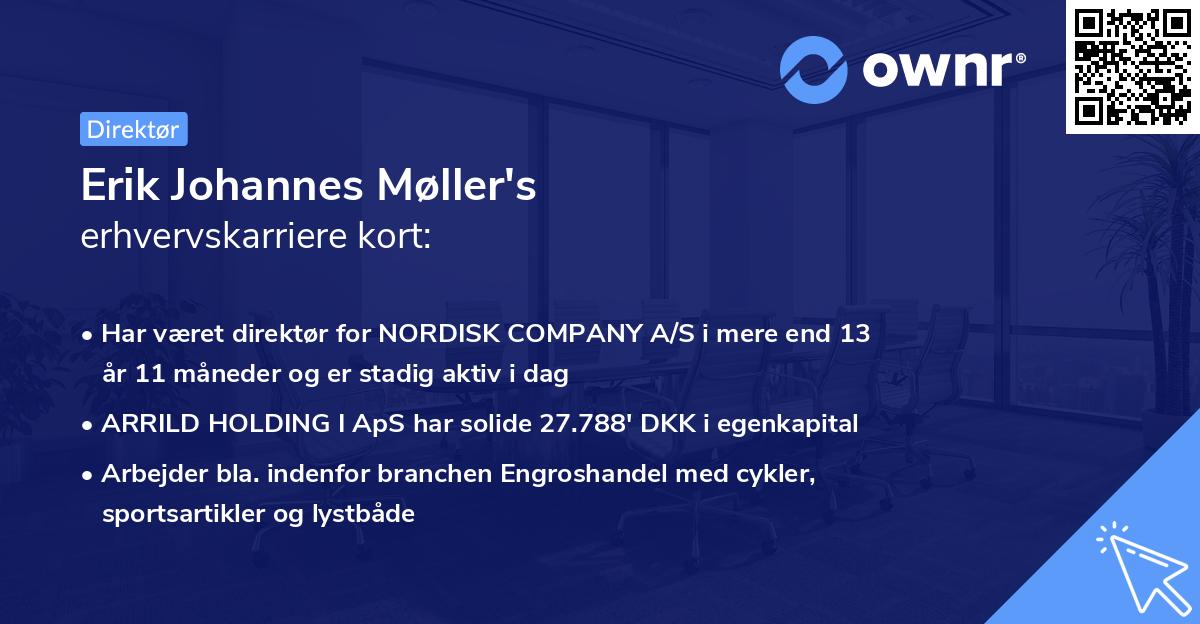 Erik Johannes Møller's erhvervskarriere kort