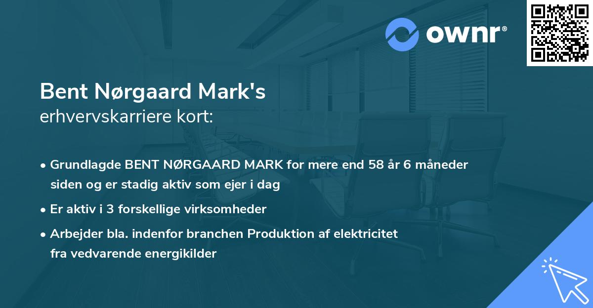 Bent Nørgaard Mark's erhvervskarriere kort