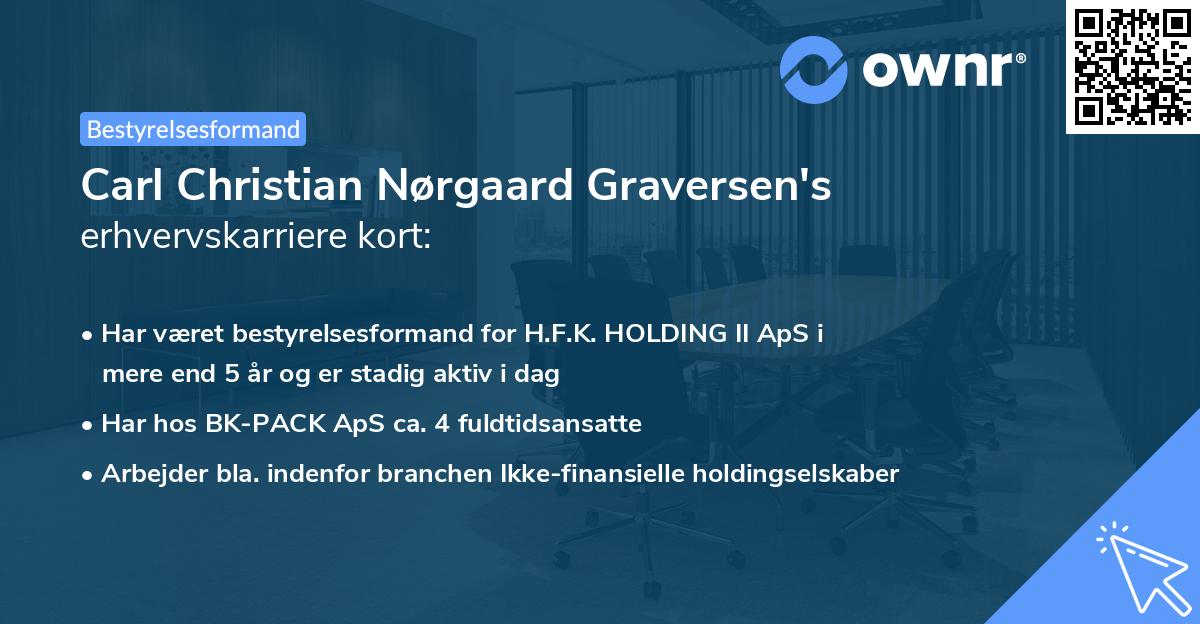 Carl Christian Nørgaard Graversen's erhvervskarriere kort