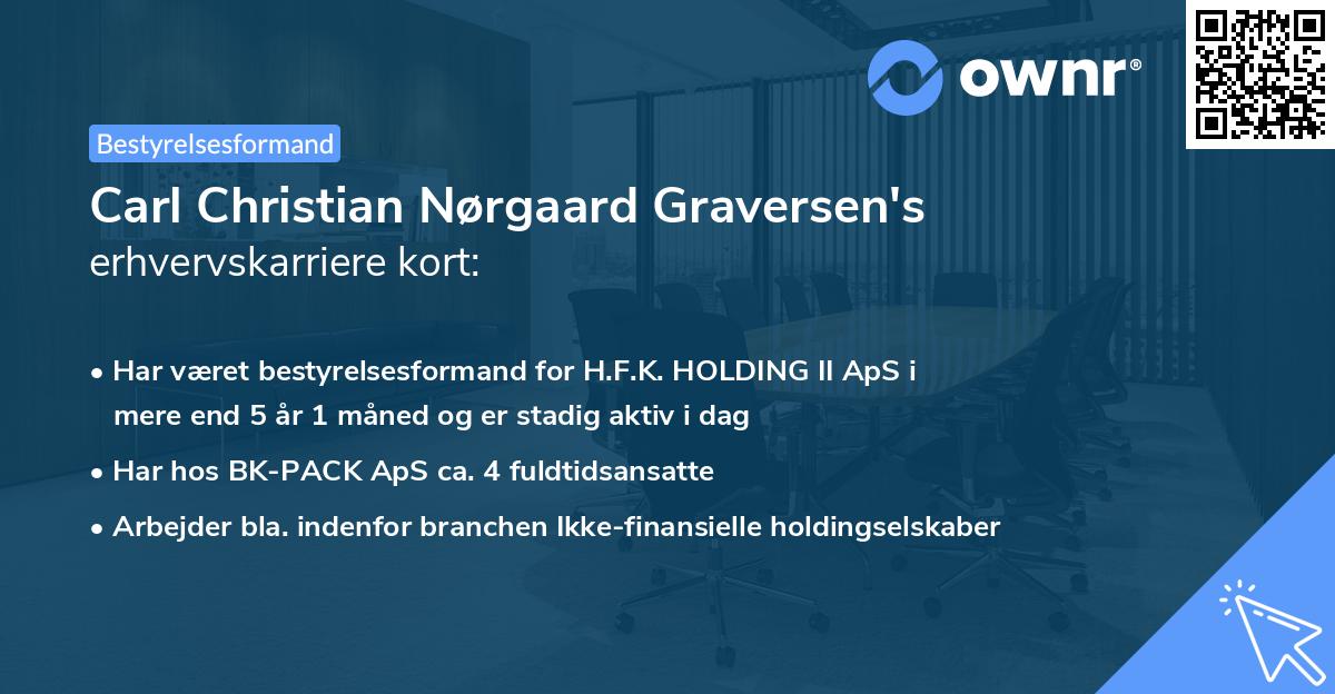 Carl Christian Nørgaard Graversen's erhvervskarriere kort