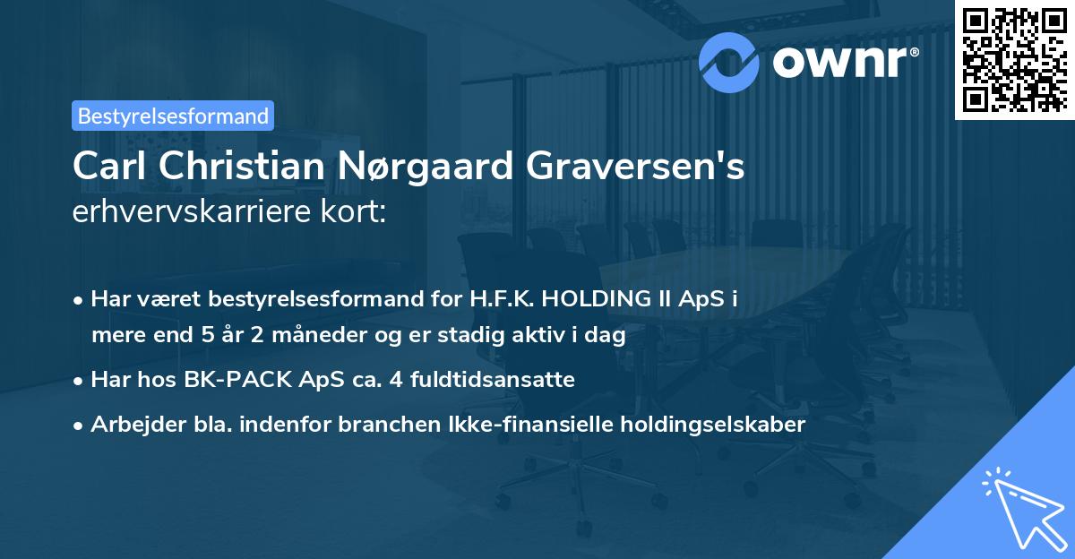 Carl Christian Nørgaard Graversen's erhvervskarriere kort