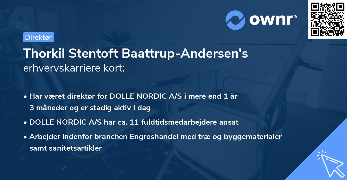 Thorkil Stentoft Baattrup-Andersen's erhvervskarriere kort