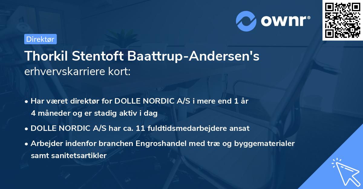 Thorkil Stentoft Baattrup-Andersen's erhvervskarriere kort