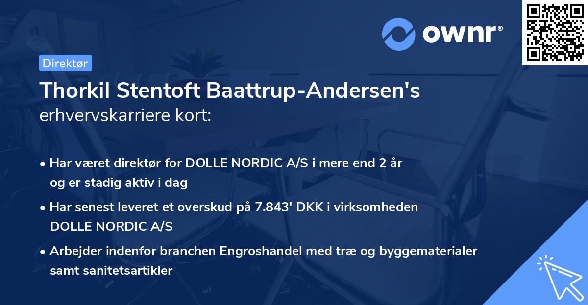 Thorkil Stentoft Baattrup-Andersen's erhvervskarriere kort