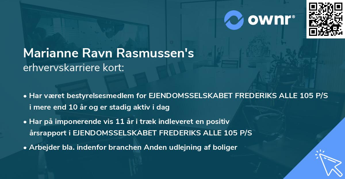 Marianne Ravn Rasmussen's erhvervskarriere kort