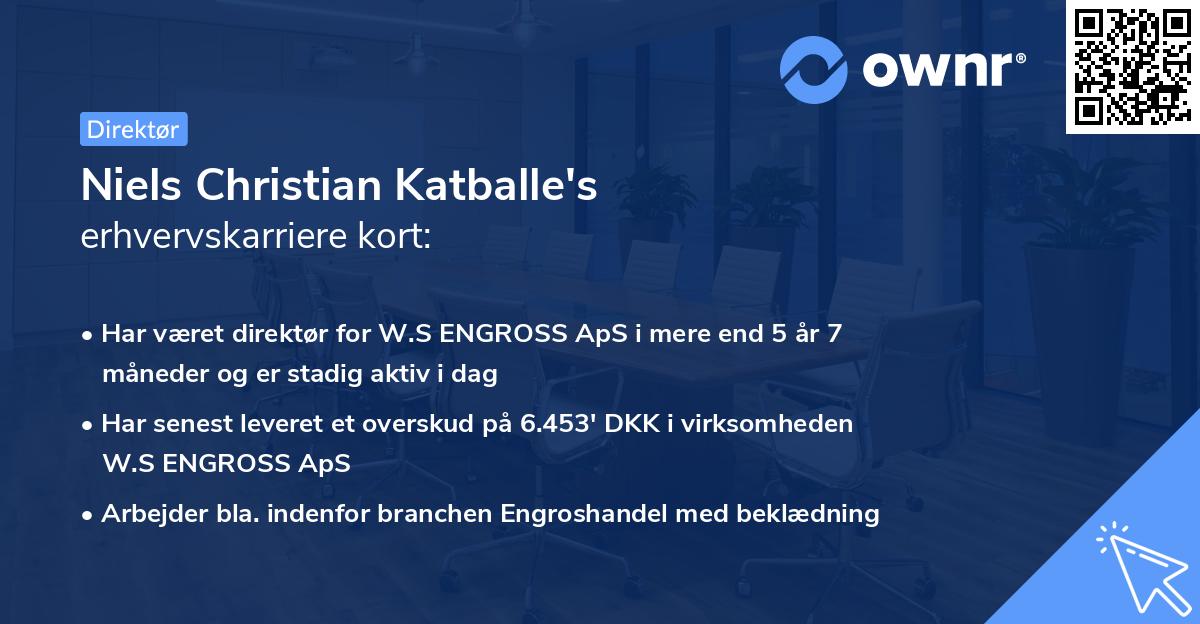Niels Christian Katballe's erhvervskarriere kort