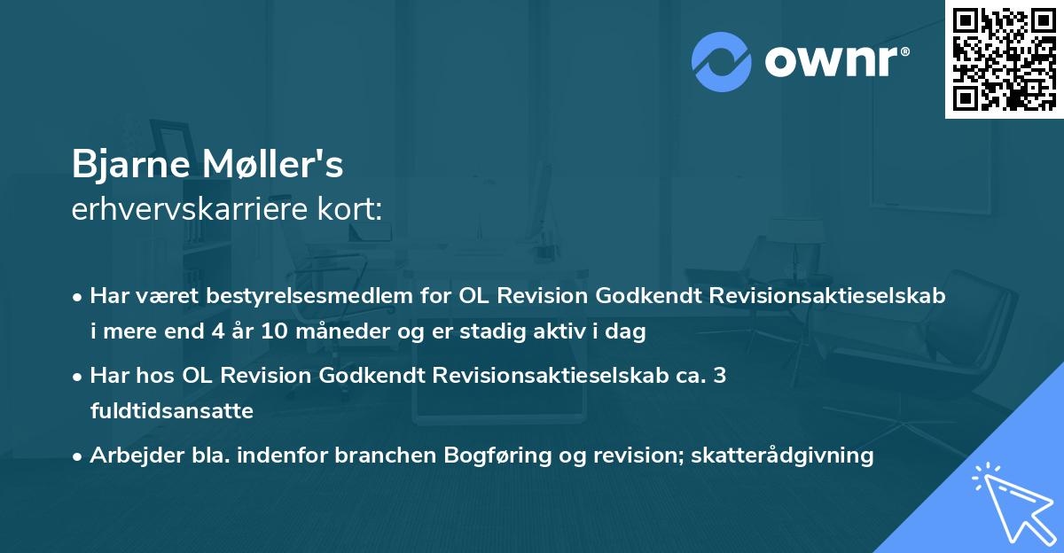 Bjarne Møller's erhvervskarriere kort