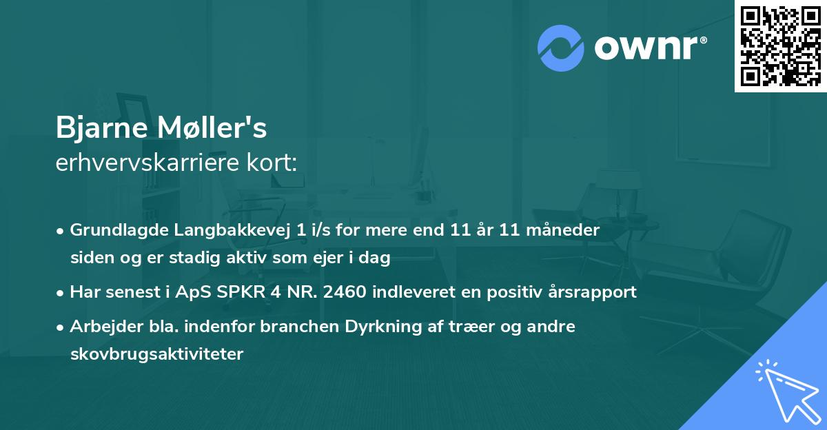 Bjarne Møller's erhvervskarriere kort