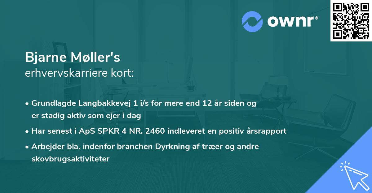 Bjarne Møller's erhvervskarriere kort