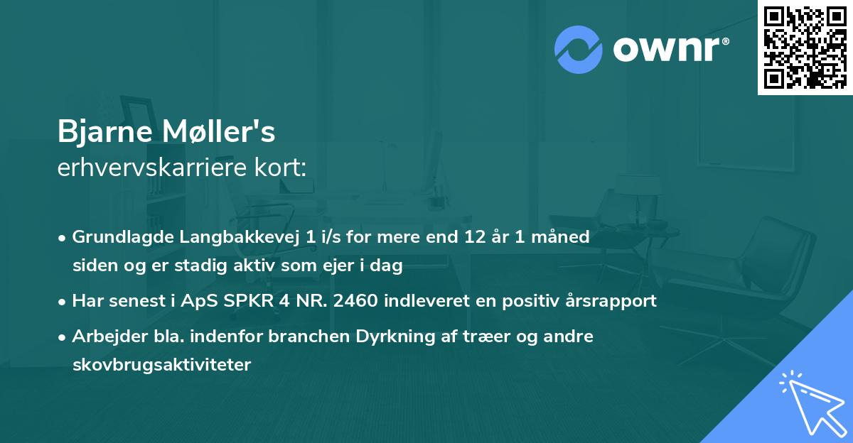 Bjarne Møller's erhvervskarriere kort