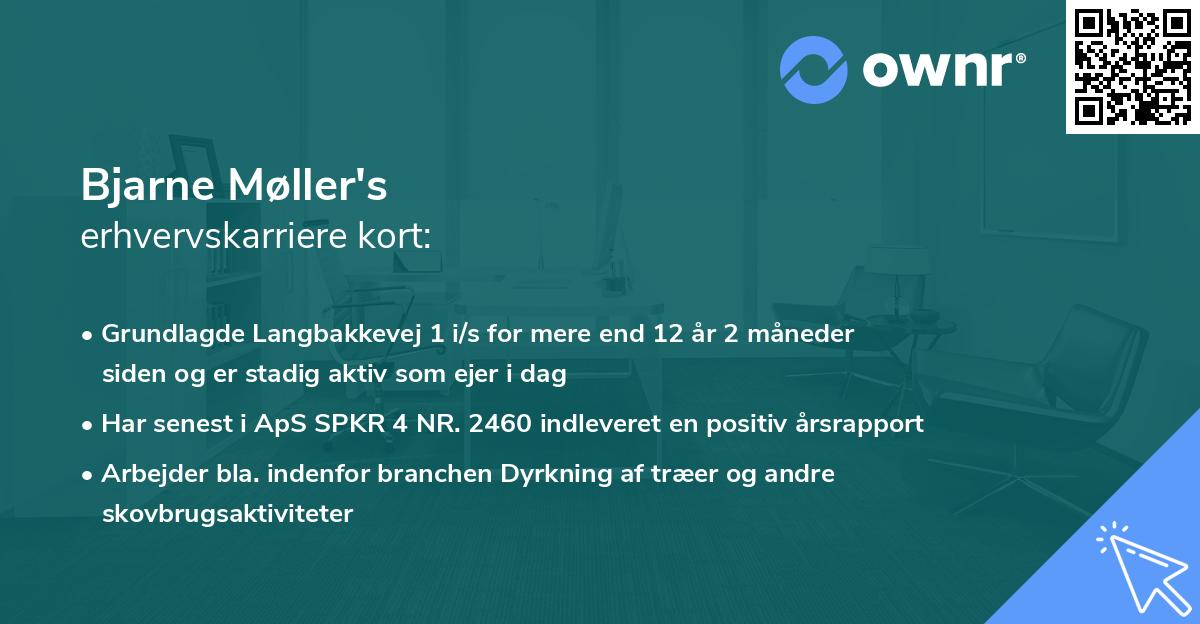 Bjarne Møller's erhvervskarriere kort