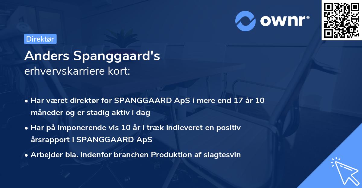 Anders Spanggaard's erhvervskarriere kort