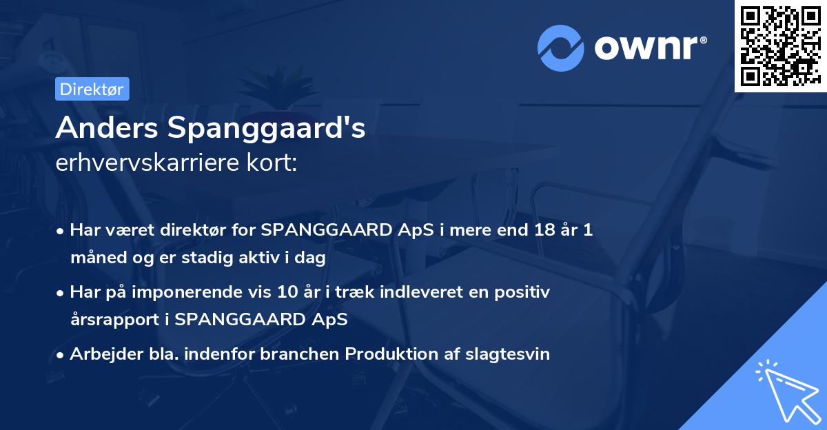 Anders Spanggaard's erhvervskarriere kort