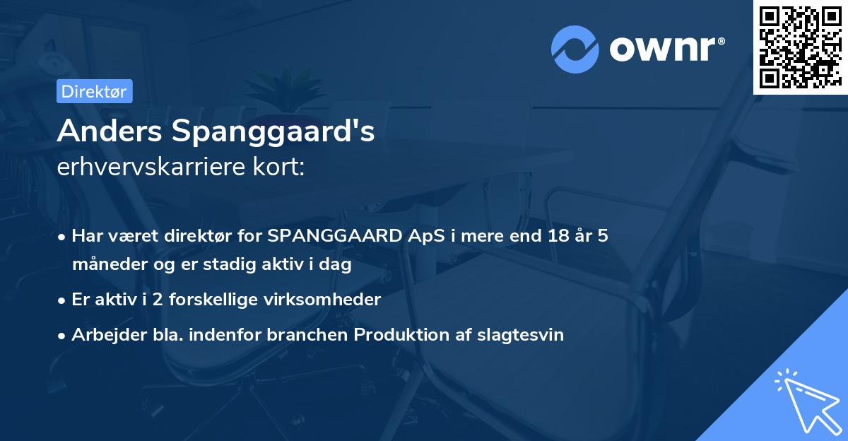 Anders Spanggaard's erhvervskarriere kort