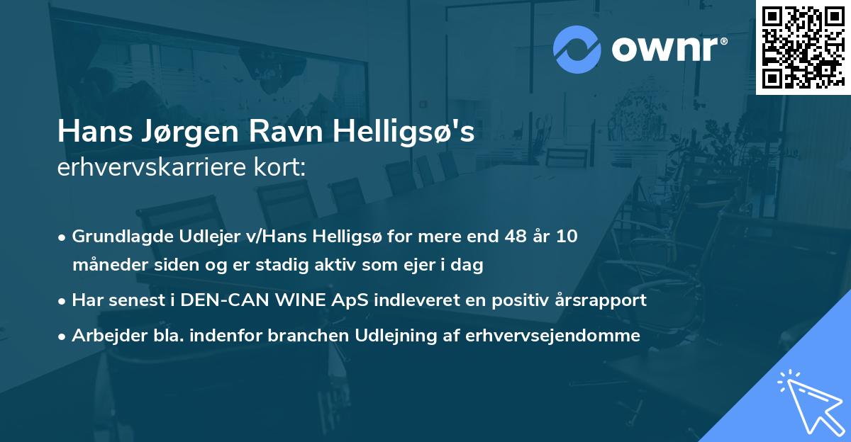 Hans Jørgen Ravn Helligsø's erhvervskarriere kort