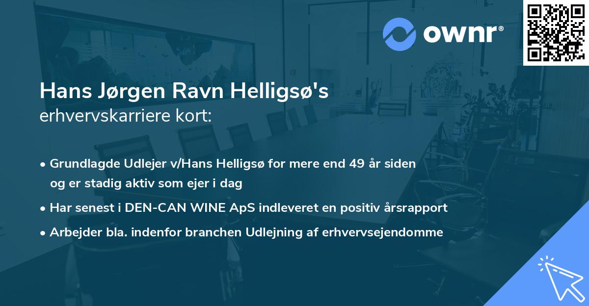 Hans Jørgen Ravn Helligsø's erhvervskarriere kort
