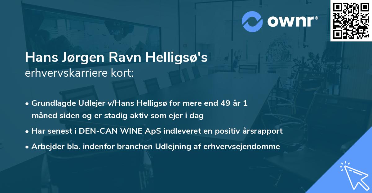 Hans Jørgen Ravn Helligsø's erhvervskarriere kort