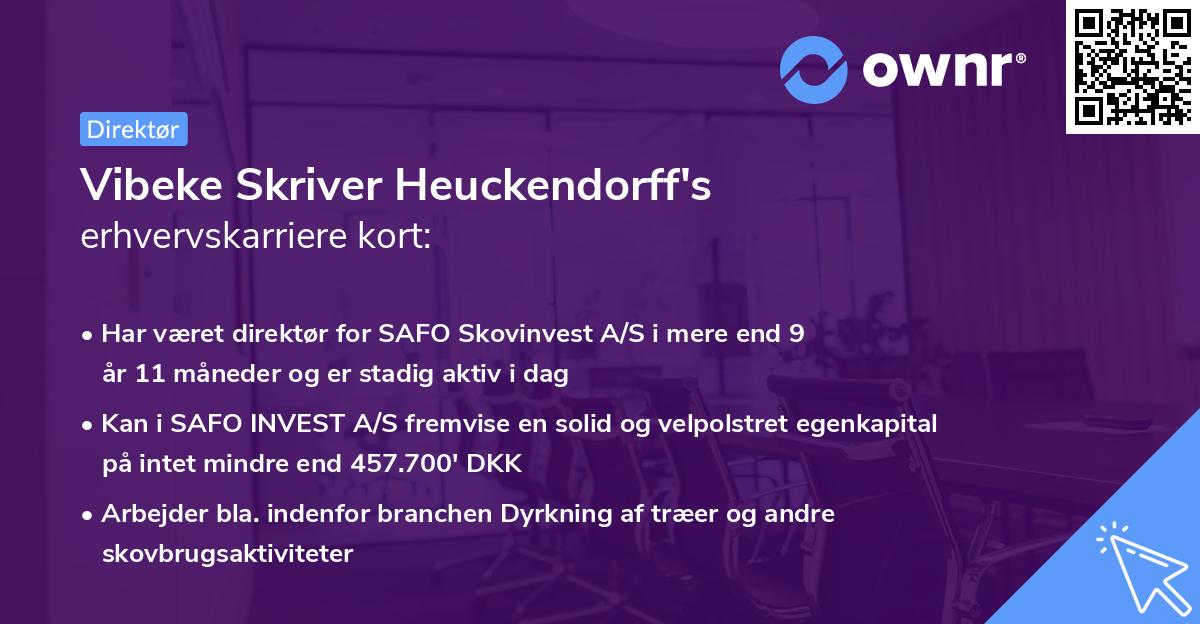 Vibeke Skriver Heuckendorff's erhvervskarriere kort