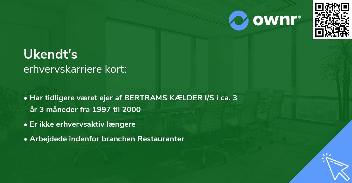 Ukendt's erhvervskarriere kort