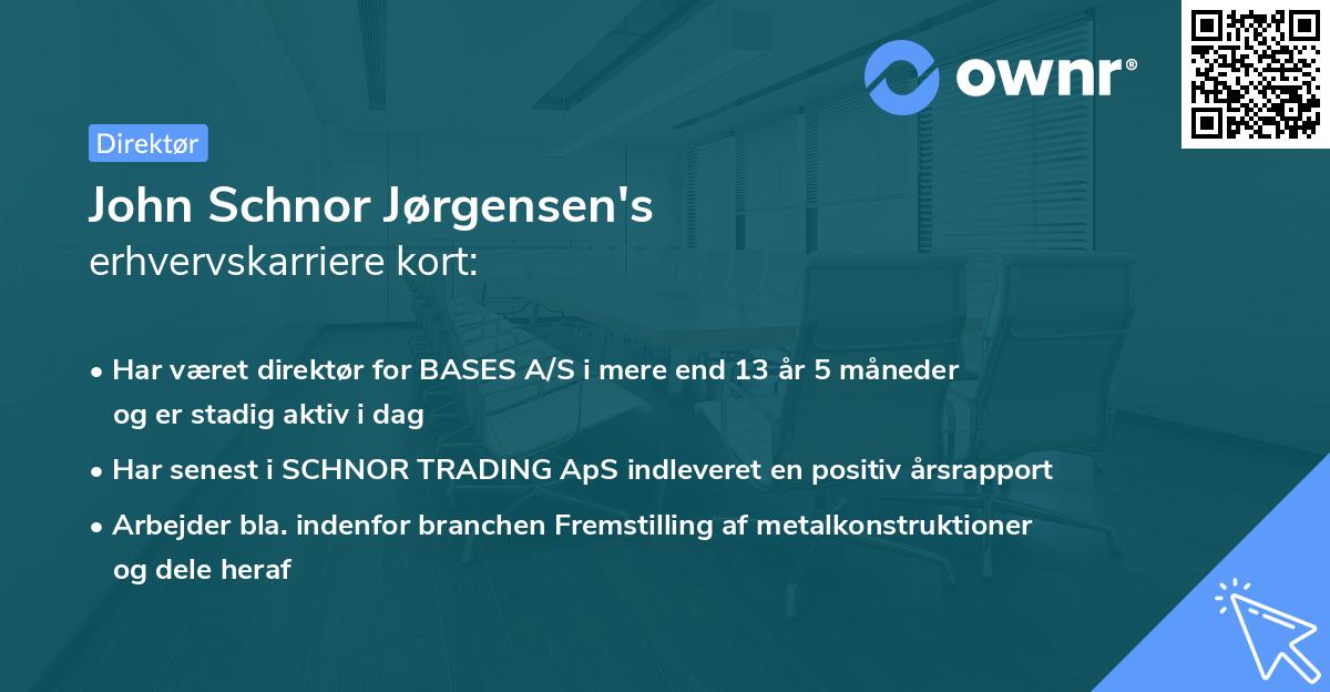 John Schnor Jørgensen's erhvervskarriere kort