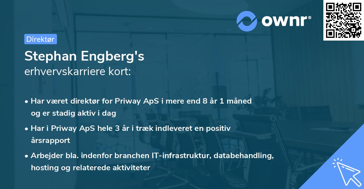Stephan Engberg's erhvervskarriere kort