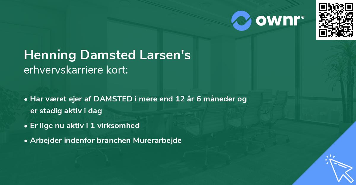 Henning Damsted Larsen's erhvervskarriere kort