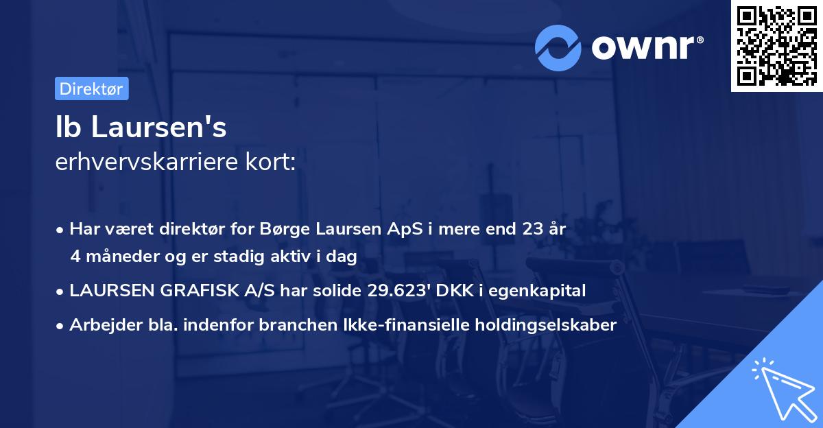 Ib Laursen's erhvervskarriere kort