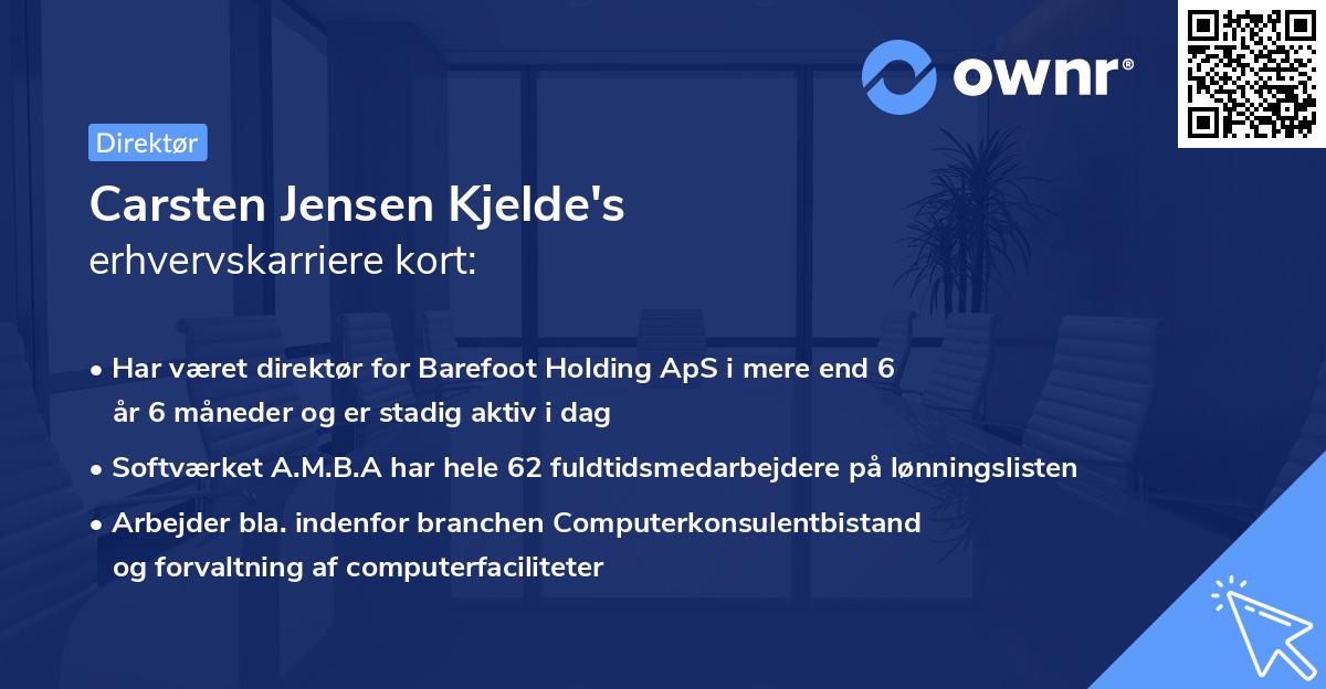 Carsten Jensen Kjelde's erhvervskarriere kort