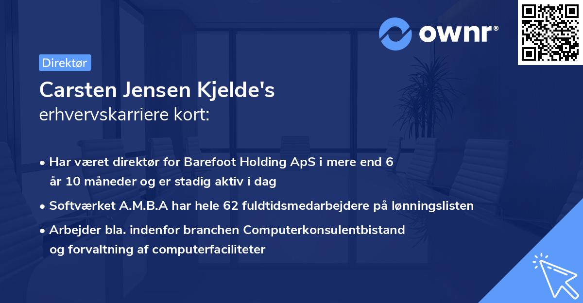 Carsten Jensen Kjelde's erhvervskarriere kort
