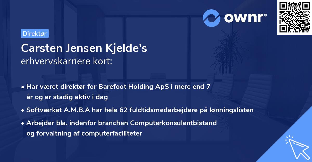 Carsten Jensen Kjelde's erhvervskarriere kort